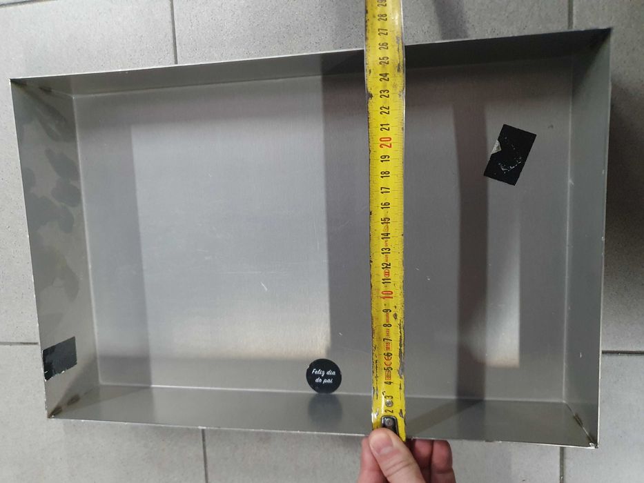 Tabuleriros em inox 40cmx26cmx7cm
