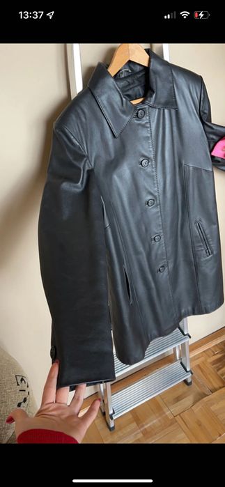 Skórzany płaszcz