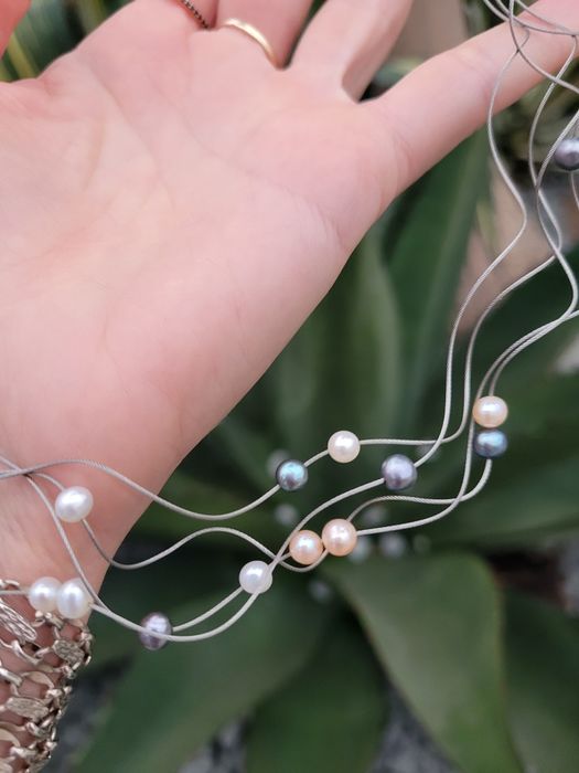 Колье серебро ажурное