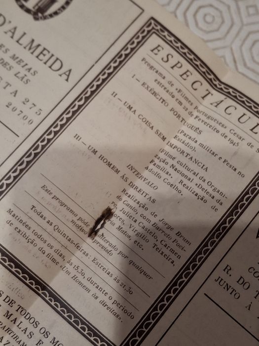 Programa antigo filme português um homem as direitas