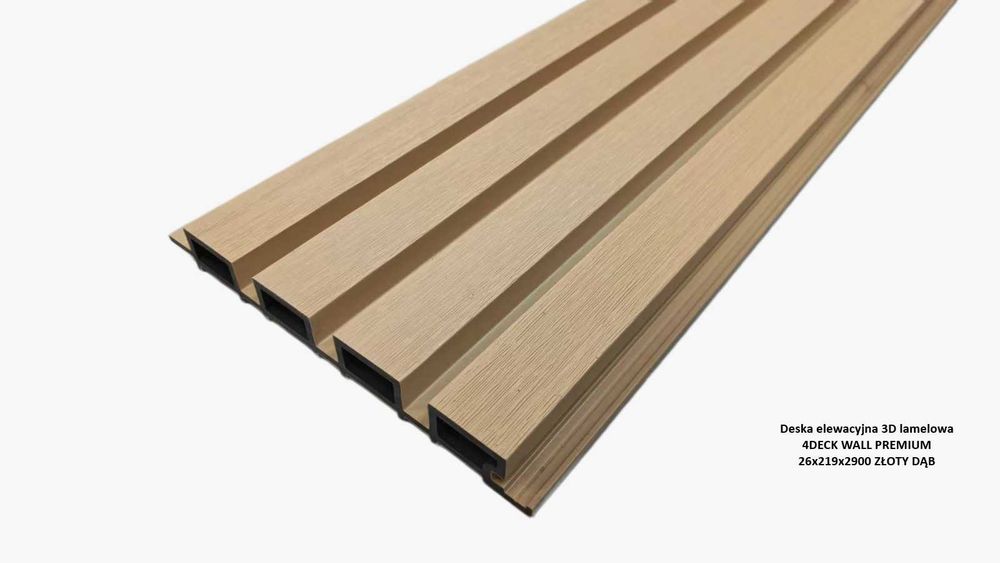 Deska elewacyjna 3D lamelowa 4DECK WALL PREMIUM - 5 KOLORÓW