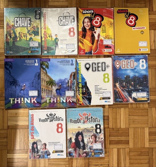 Manuais e cadernos de atividades do 6 ao 8 ano