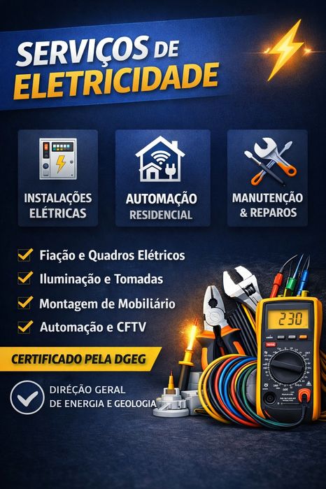Serviços de eletricidade, Instalação,automação e mais