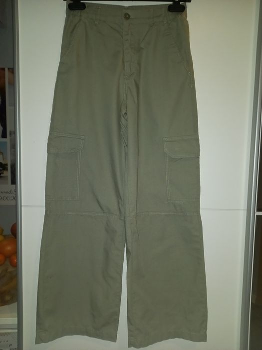 H&M spodnie cargo z szeroką nogawką 152