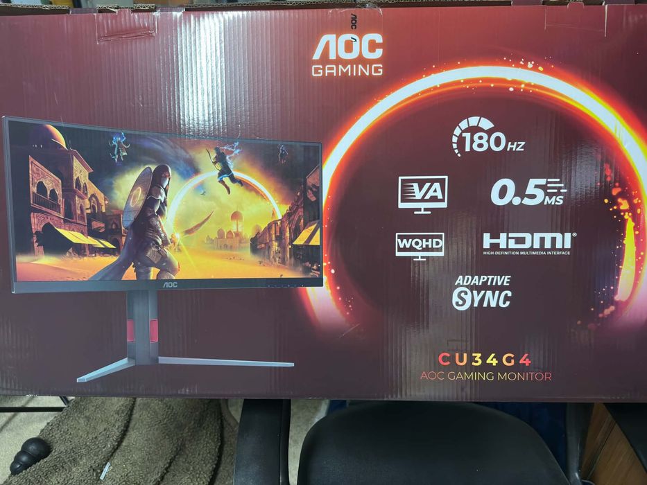 Ecrã aoc 2k ultrawide 34 polegadas