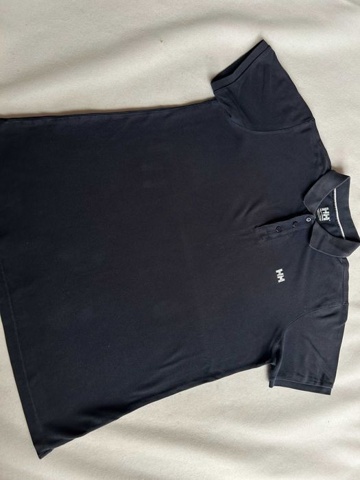 Helly Hansen _ Czarna koszulka polo XL _ 100% bawełna