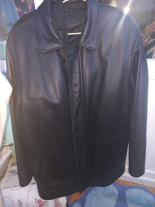 Кожана зимова куртка 4xl