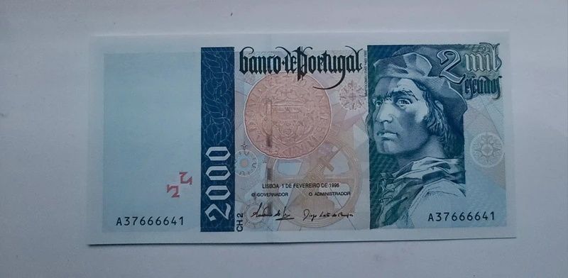 Banknot Portugalia 2000 Escudos UNC 1996r.