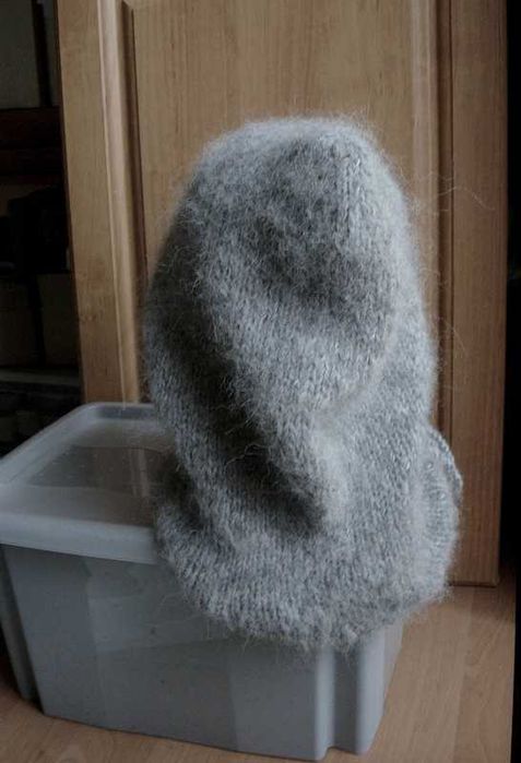 szary kaptur balaclava alpaka jedwab moher