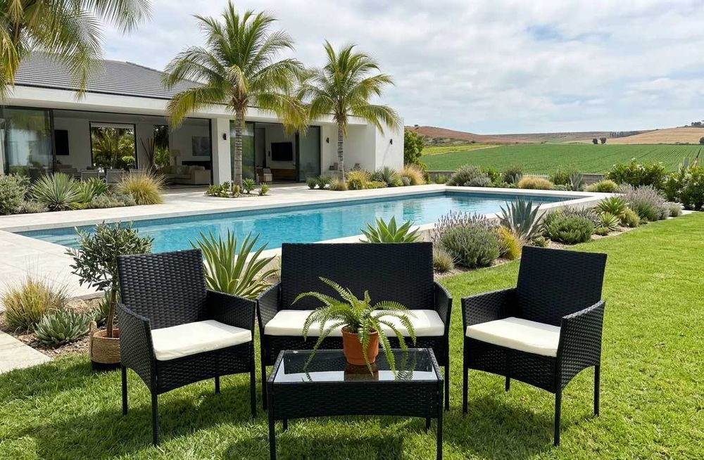 Conjunto de jardim - inclui almofadas