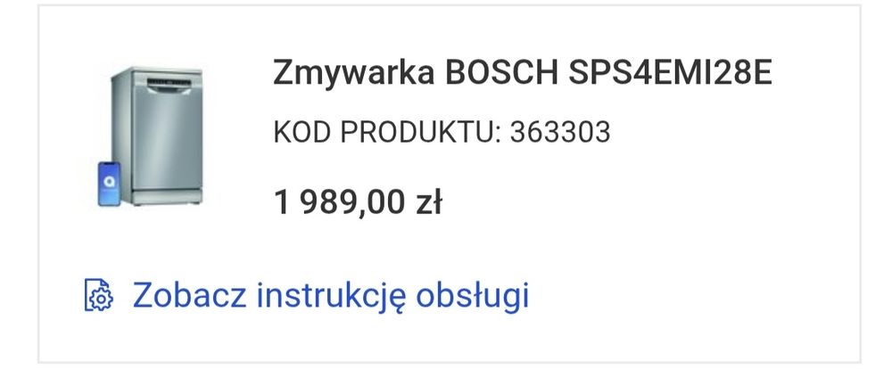 Zmywarka BOSCH SPS4EMI28E