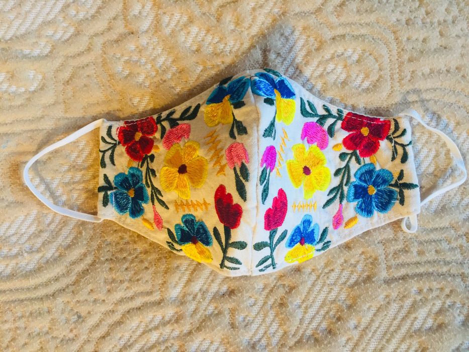 Maseczka ochronna ozdobna nowa handmade meksykanska