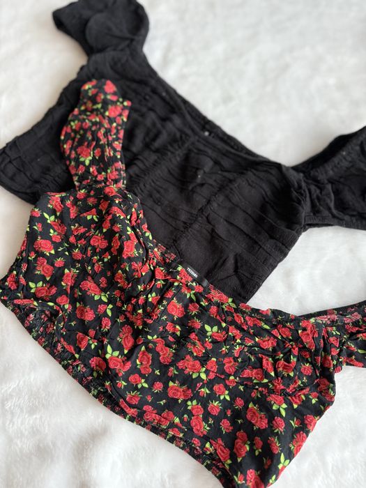 Topy czarny tezenis stradivarius