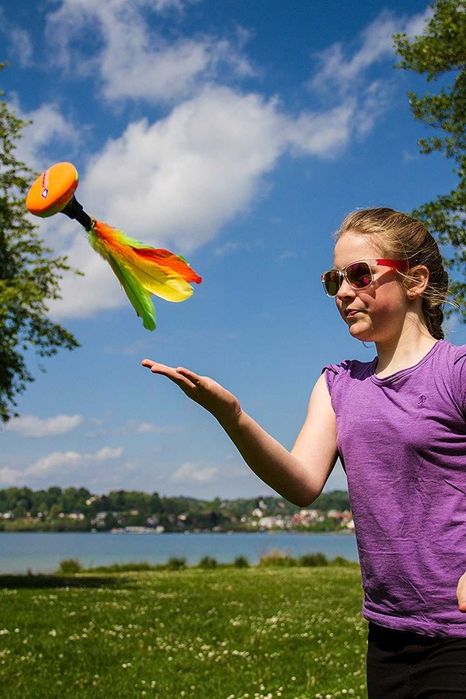Lotka z piórami Schildkrot Peteca gra z brazyli piłka ręczna rzutka