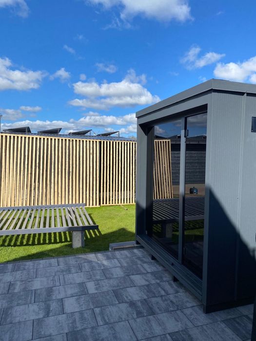 nowoczesna SAUNA ogrodowa PREMIUM