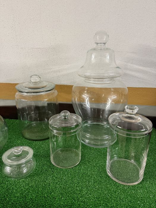Conjunto 6 frascos de vidro