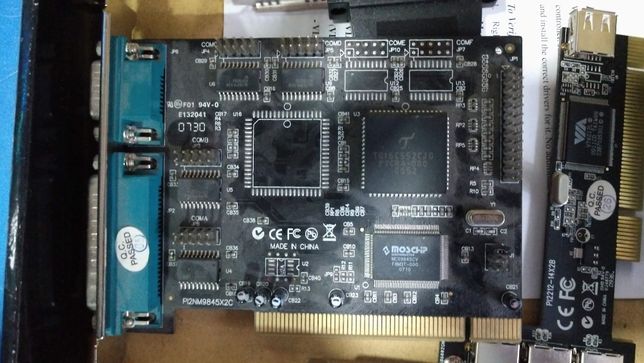 NetMos PI2NM9845X2C PCI LPT контроллер + USB 2.0 контроллер