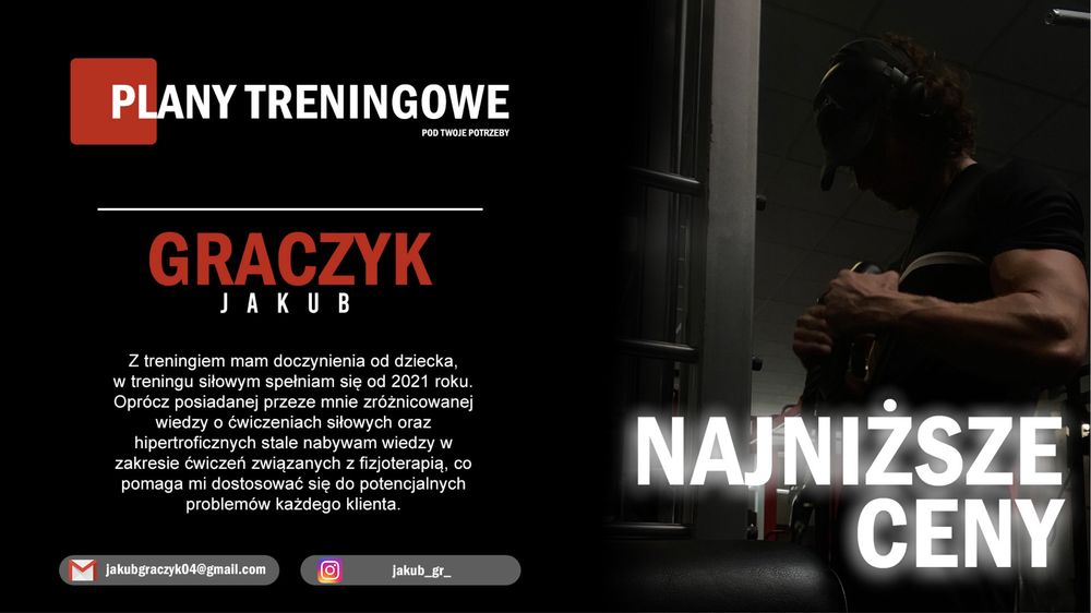 Plan Treningowy spersonalizowany-zbuduj mięśnie!