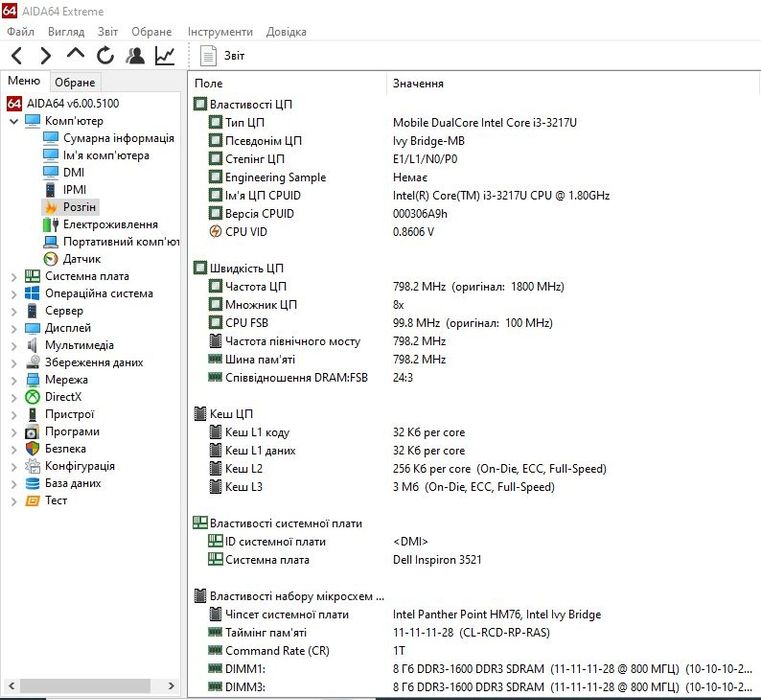 Dell Inspiron 3521 16Gb RAM