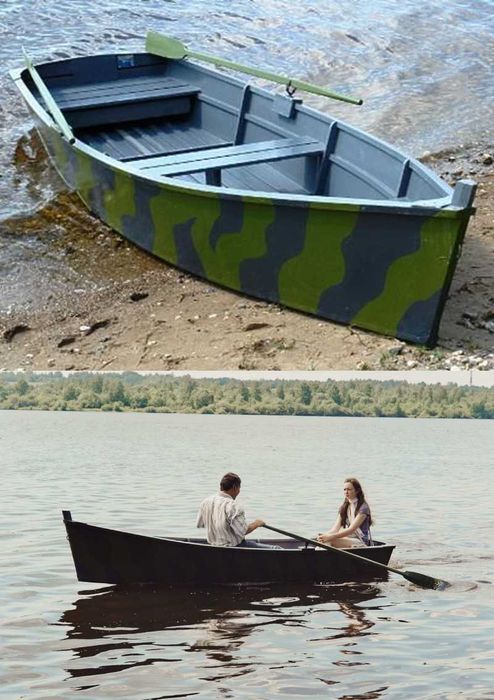 Постройка лодок.