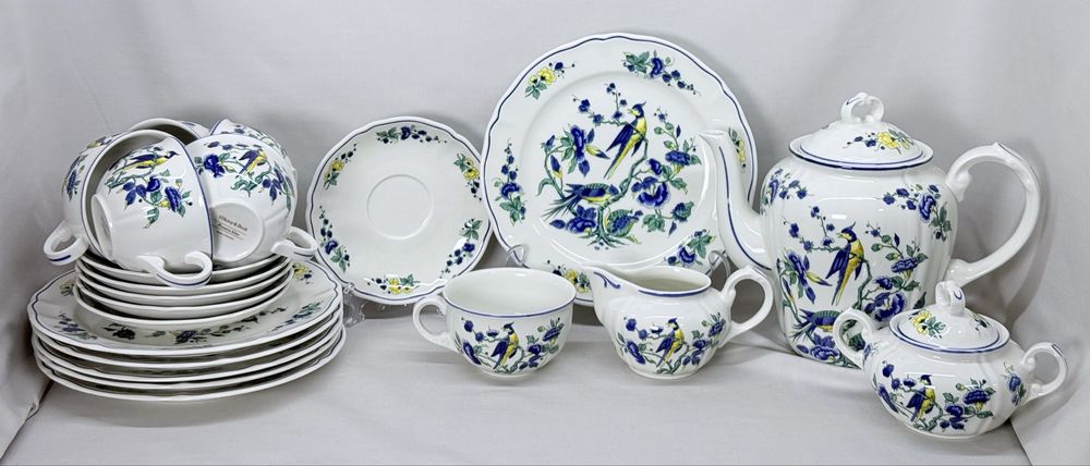 Фарфоровый чайный сервиз фирмы Villeroy Boch серия Phoenix Blay производство Германия
