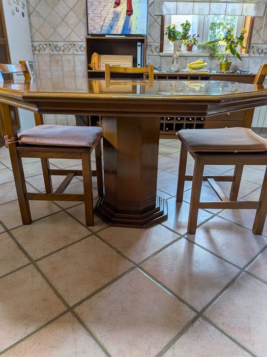 Mesa Madeira + 4 Cadeiras