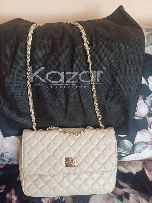 Piękna kremowa torebka Kazar