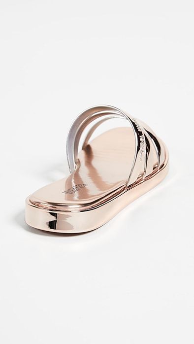 michael kors keiko metallic slide