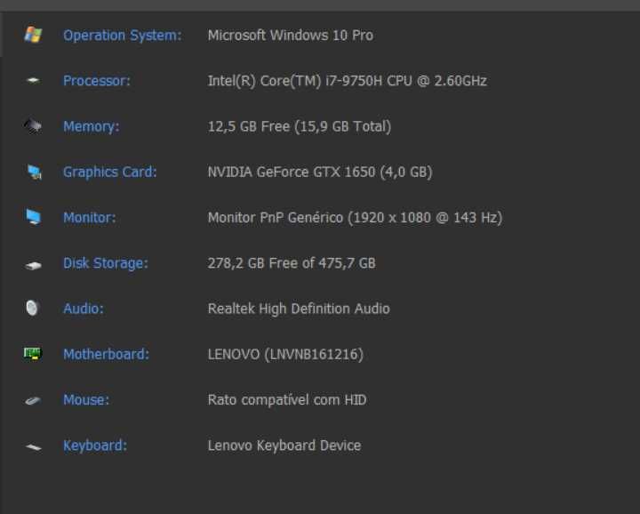 Portatil Lenovo Legion Y540