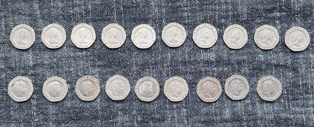 20 pence 1982-2016