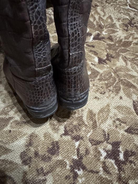 Сапоги зимові шкіряні під гермес