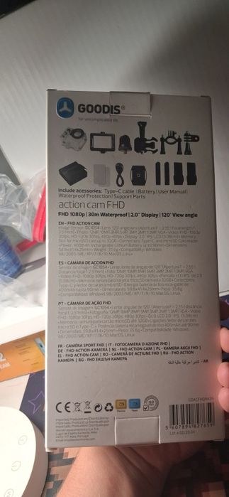 Action cam á prova de água  1080p