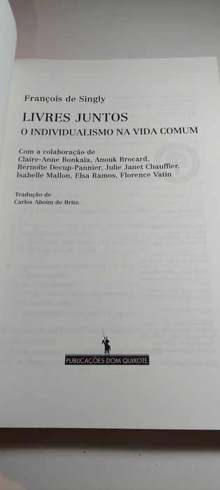 Livres Juntos, O Individualismo na Vida Comum - François de Singly