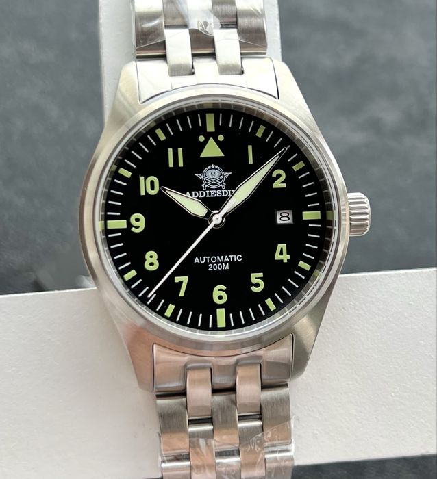 Механічний військово-польовий годинник Addiesdive MY-H2 | Automatic  Miyota 8215 | Сапфір | 200 м Часы мужские механические