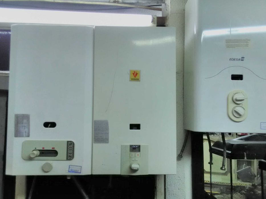 vários esquentadores ,normais ,automáticos e ventilados .alguns novos
