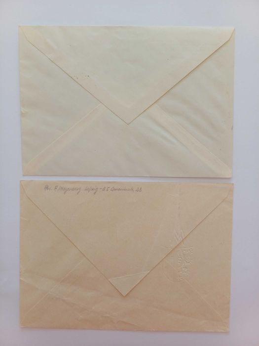 Filatelia 2 envelopes da RDA -  Leipziger Messe ou Leipzig Trade Fair