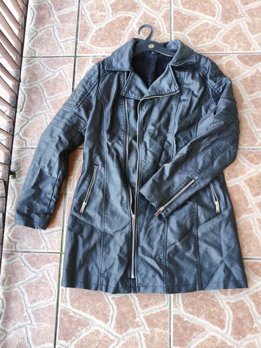 Ciepła kurtka z futerkiem L/XL ekoskóra