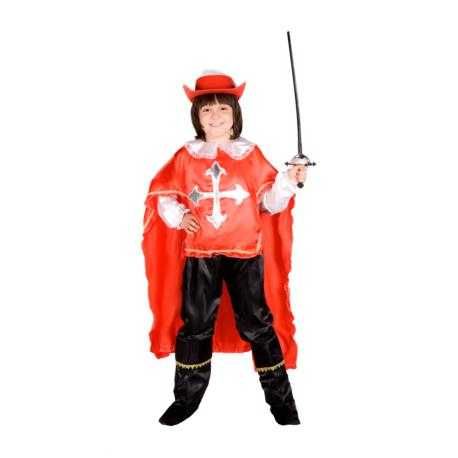 Strój Muszkieter czerwony dla dzieci 122-128cm Karnawał