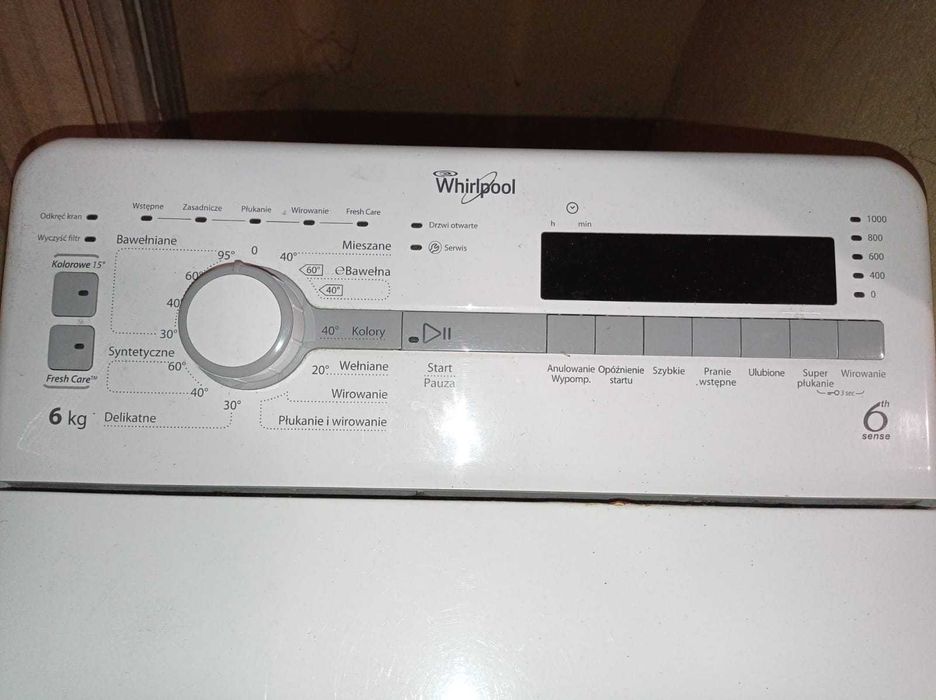 pralka whirpool uszkodzona