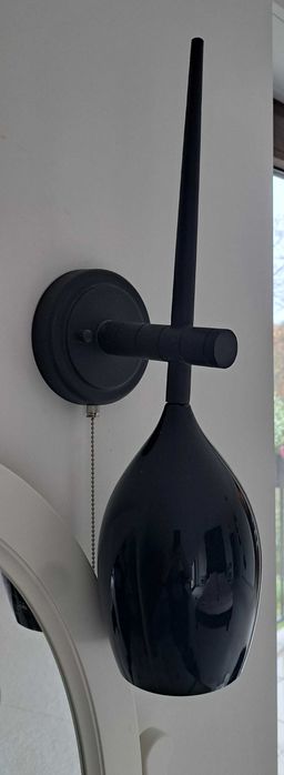 Kinkiet czarny połysk