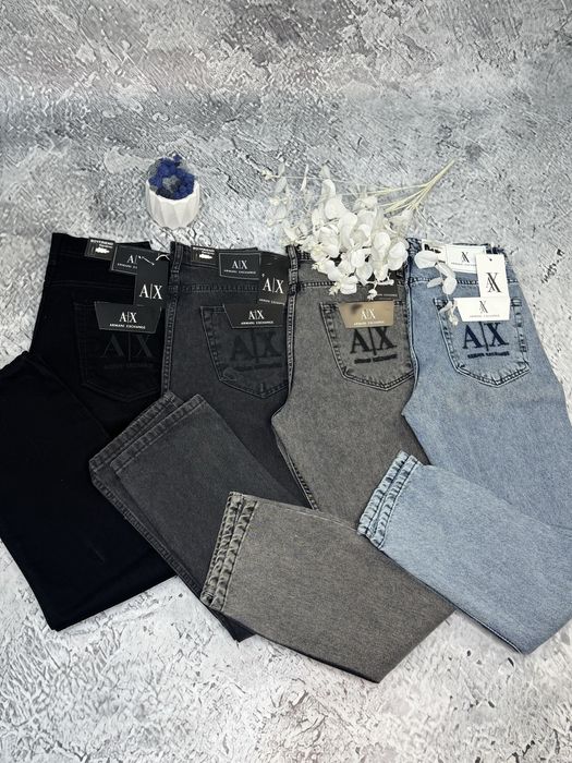 Джинсы Armani Exchange черные мужские джинси чоловічі Армани Армані