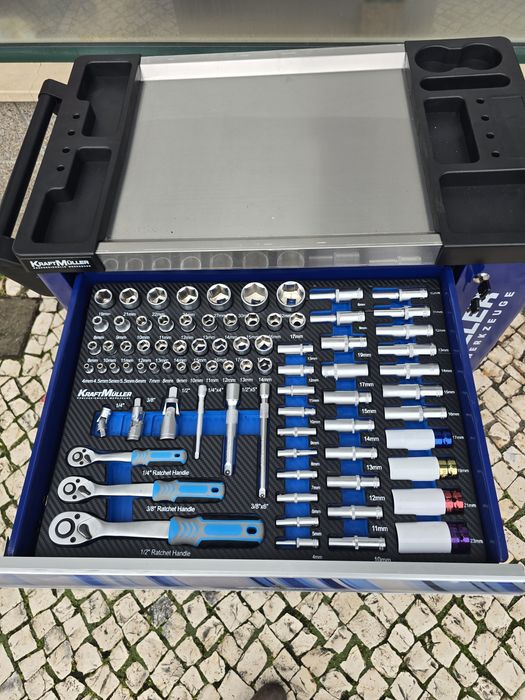 Carrinho de ferramentas 7 gavetas completa novos