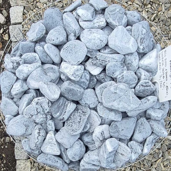 Otoczak Silver grecki 2-4 szary kamień naturalny do ogrodu ozdobny tarasy rabaty donice Kamienie ogrodowe