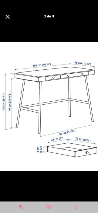 Secretária /aparador em bambu