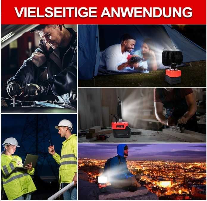 Bezprzewodowa lampa robocza led pod akumulator Milwaukee 18V