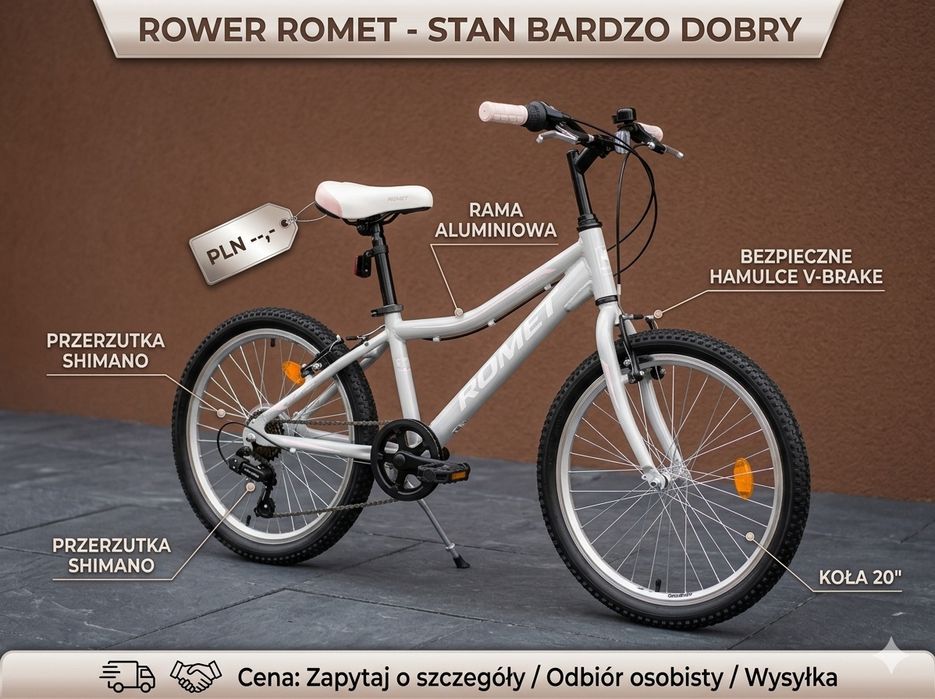Rower ROMET 20 cali - Stan Bardzo Dobry!