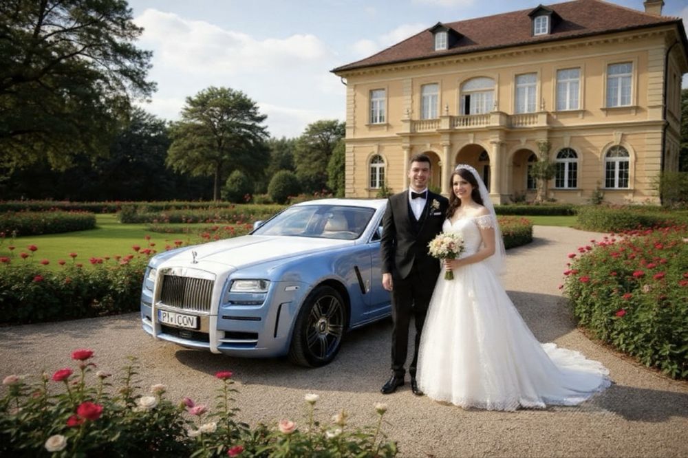 Rolls Royce, limuzyna, auto do ślubu i usługi dla VIP.