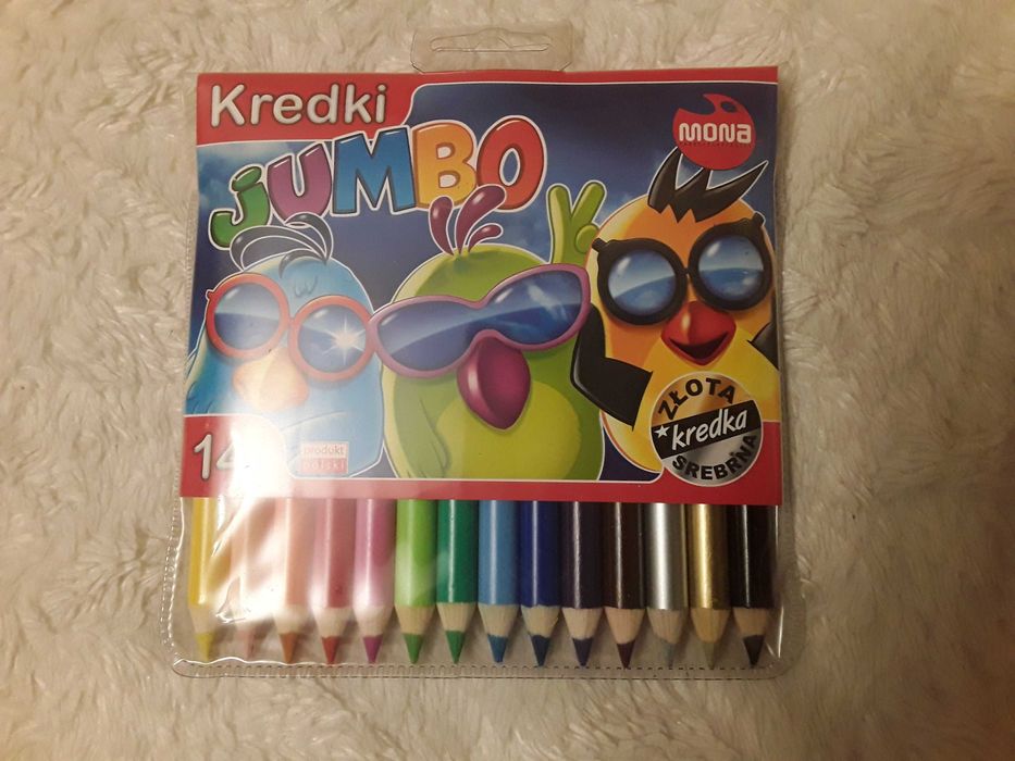 Kredki Bambino 14 kolorów SREBRNA,ZŁOTA kredka