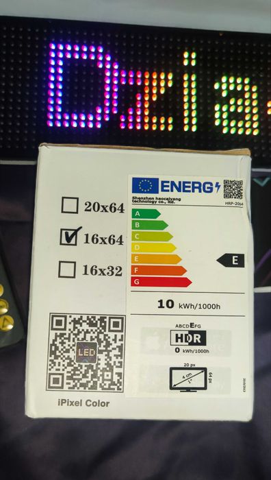 Ekran pikseli LED 16x64  Programowalny elastyczny wyświetlacz LED