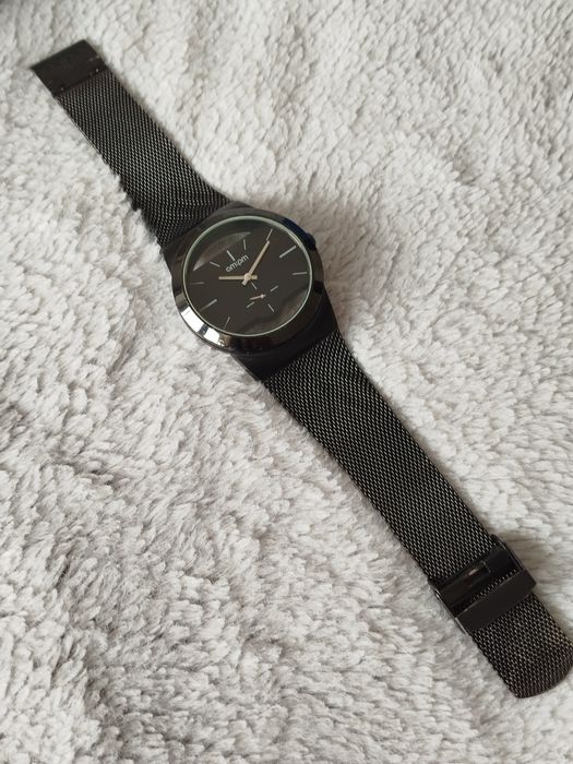 Zegarek AM:PM PD101-G003 Skeleton black unisex quartz vintage y2k wat